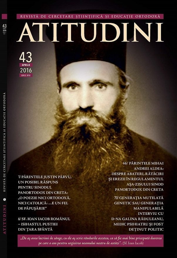 Coperta Revista Ortodoxa ATITUDINI nr. 43