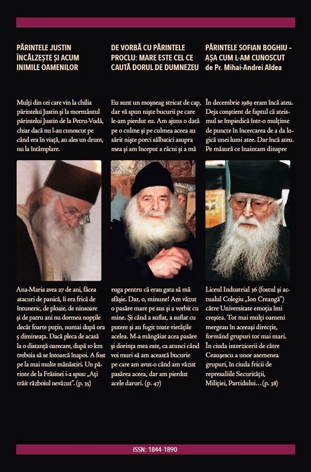 Revista Ortodoxă ATITUDINI 49 dedicată Parintelui Sofian Boghiu